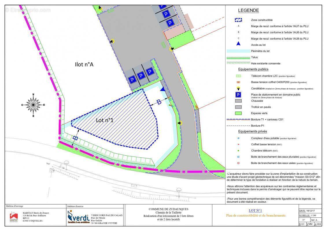 Terrain à ZUDAUSQUES