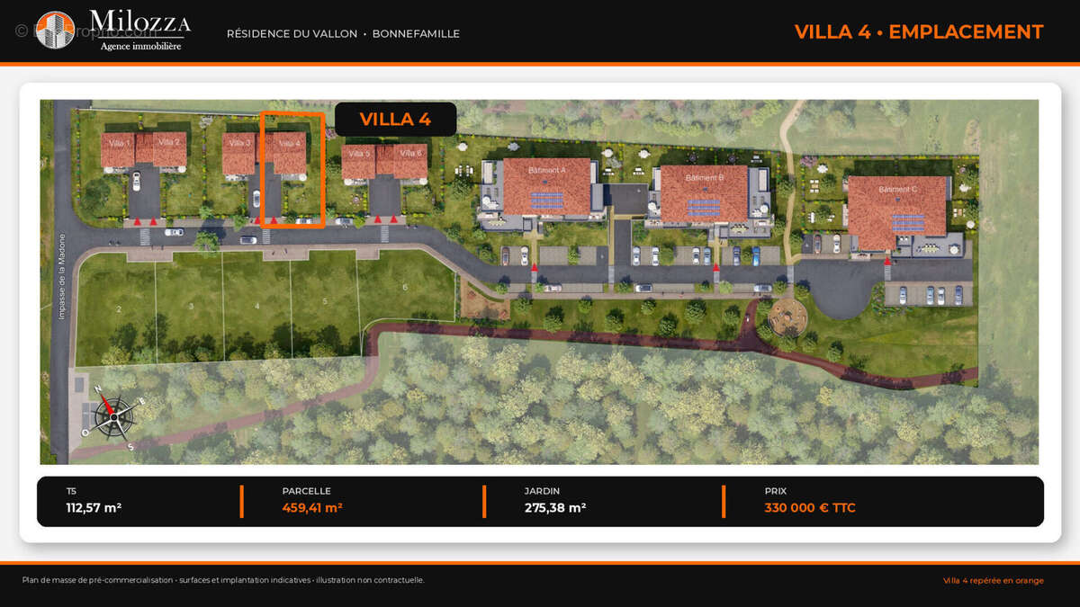 Bonnefamille - Maison neuve T5 de 112,57 m² - parcelle 459,41 m² - photo 2