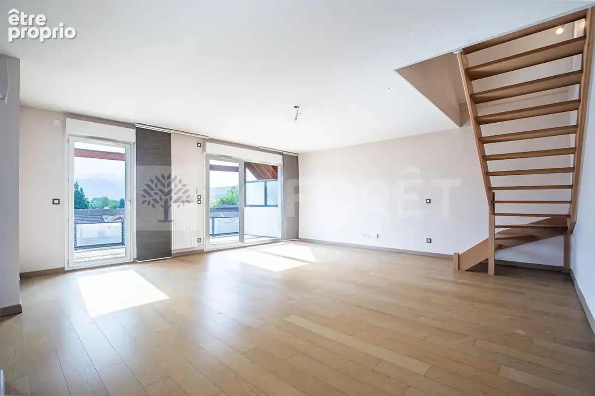 Agence immobiliere laforet - co-exclusivite - "muscari" - poisy - appartement duplex t3 de 114,66m² - terrasse 12,35m²  - cave - - photo 2