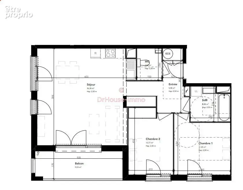 Appartement 3 pièces 72 m² à vendre à Merignac (33700) - photo 7