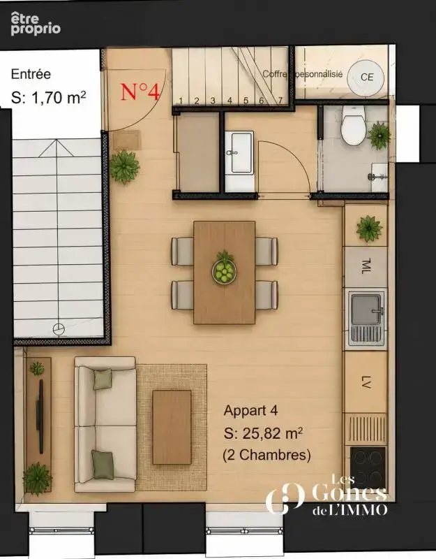 Duplex  plateau type T3 dans une belle bâtisse entièrement r - photo 2
