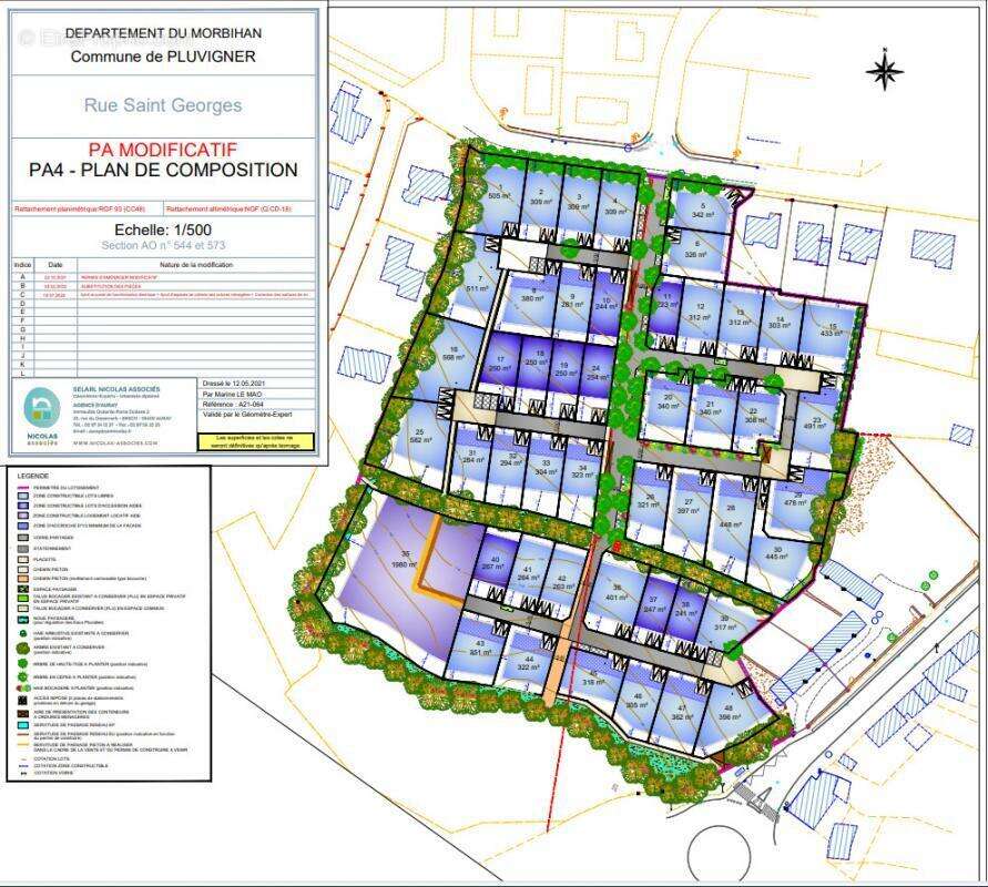 Terrain a batir 305m² pluvigner - photo 3