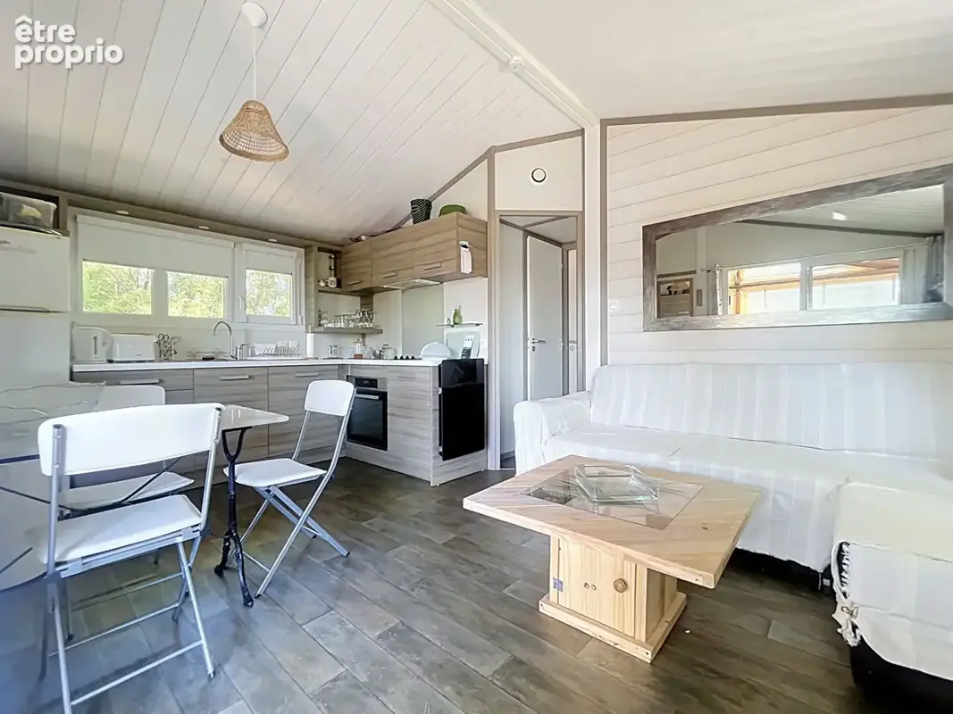 Chalet bois sur pilotis 35 m², terrasse 14m² couverte terrain 559 m² - photo 8