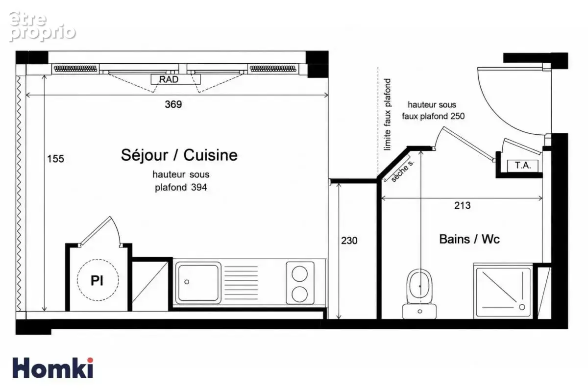 Appartement T1 de 20 m² à Lyon 69007, Rue Victorien Sardou - photo 2