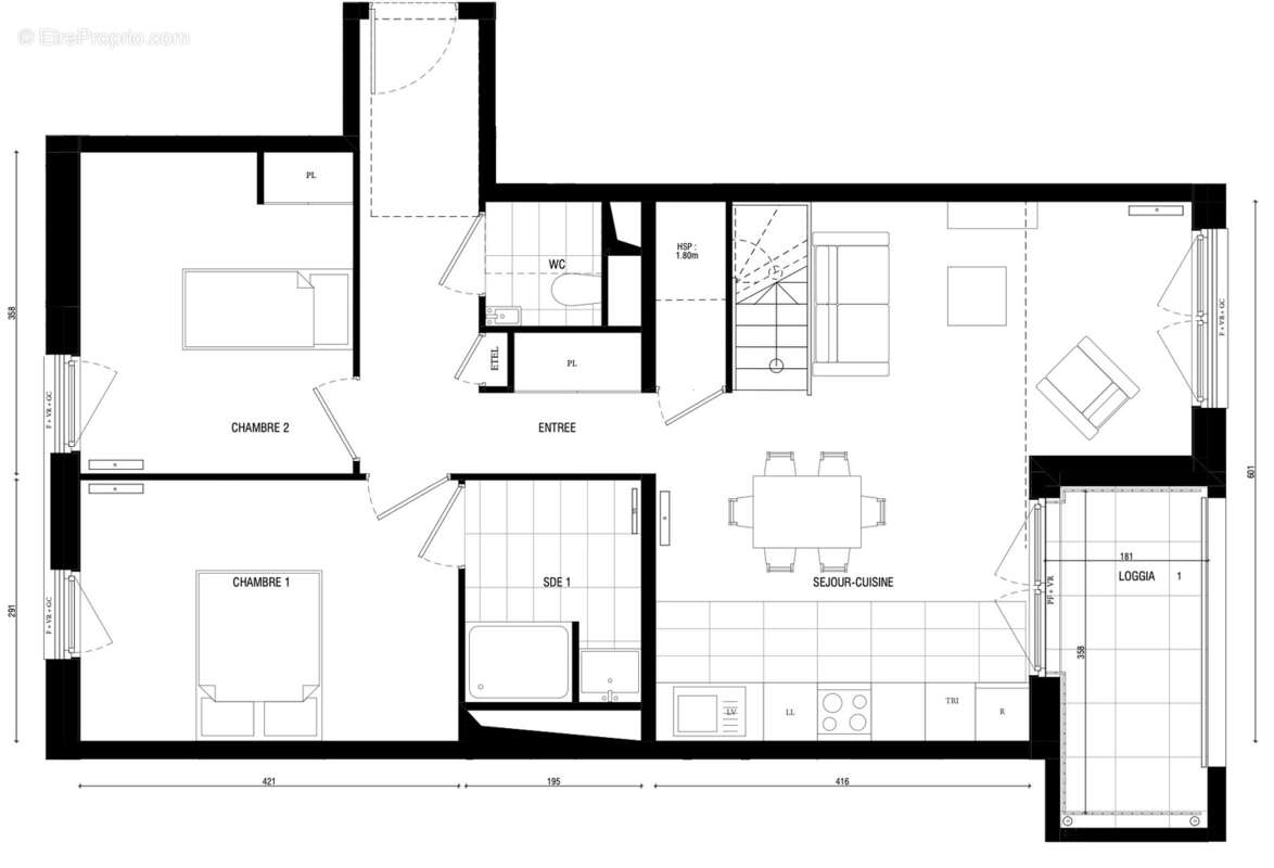 Appartement à PARIS-18E