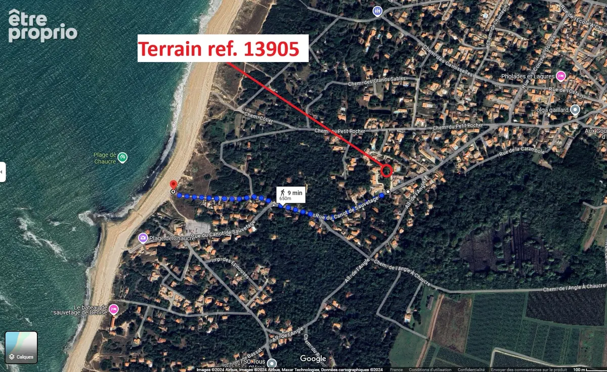 Proche plage -Terrain 452 m2 avec PC - photo 5