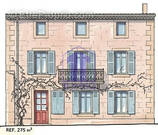 Croquis de la façade - Maison à ROUBIA