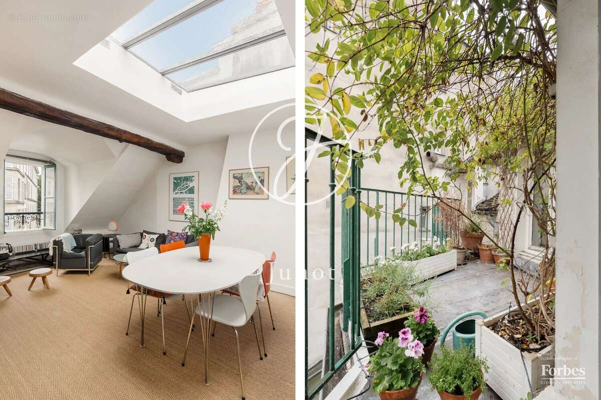 Paris 18e - HAUT MONTMARTRE / PLACE JEAN BAPTISTE CLÉMENT  - Appartement  à vendre - 4 pièces - 90,84m² Carrez - 107,84m² au sol - photo 2
