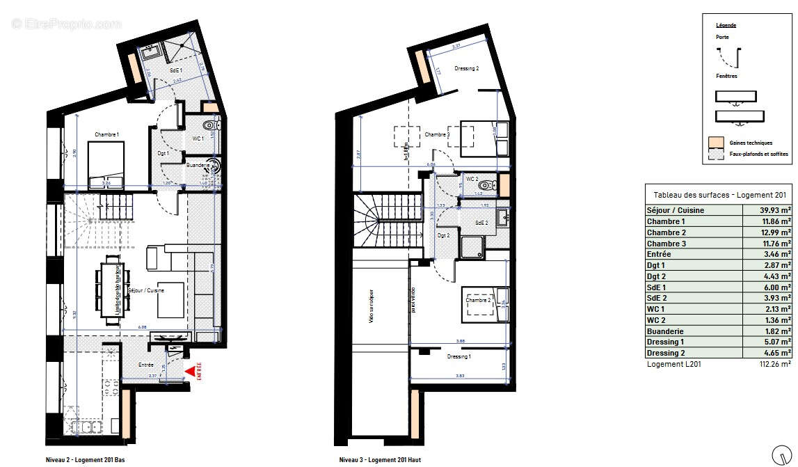 Appartement Beziers 4 pièce(s) 112 m2 avec parkings - photo 4