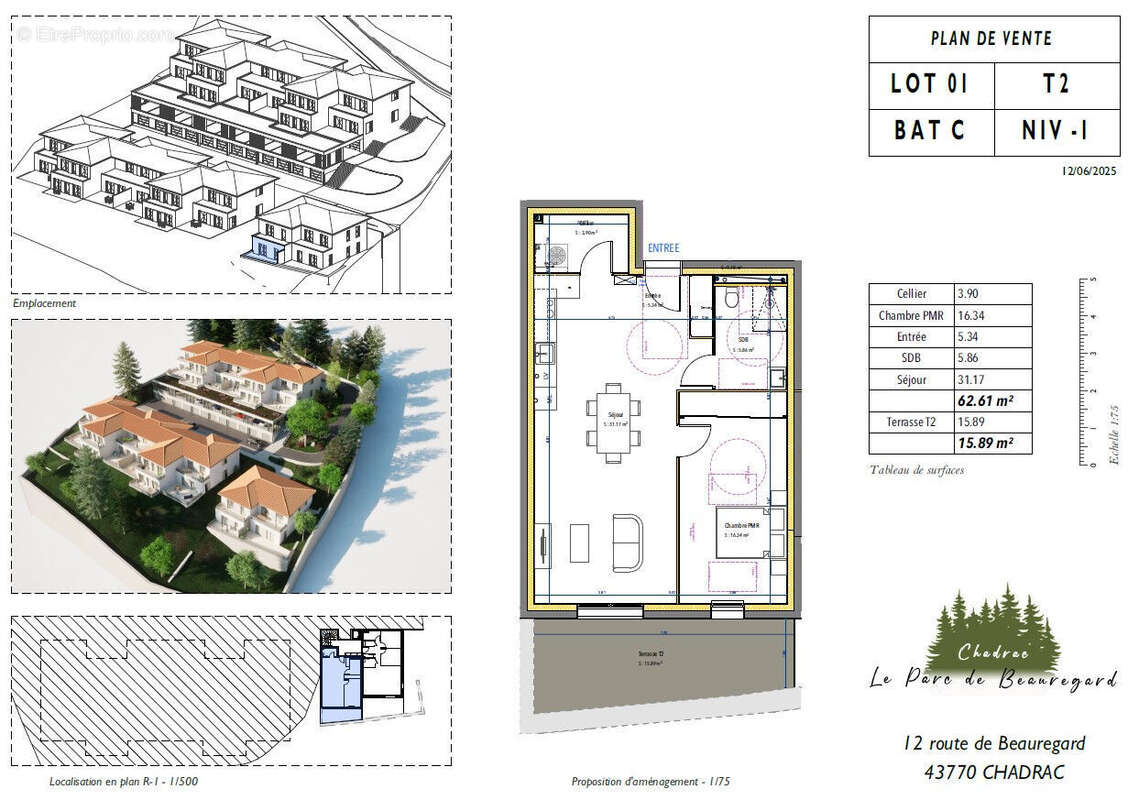 Nouveauté  dans le NEUF : Parc de Beauregard : F2 avec terrasse - photo 5