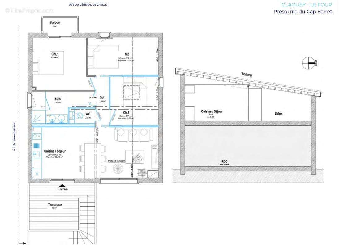 Appartement à LEGE-CAP-FERRET