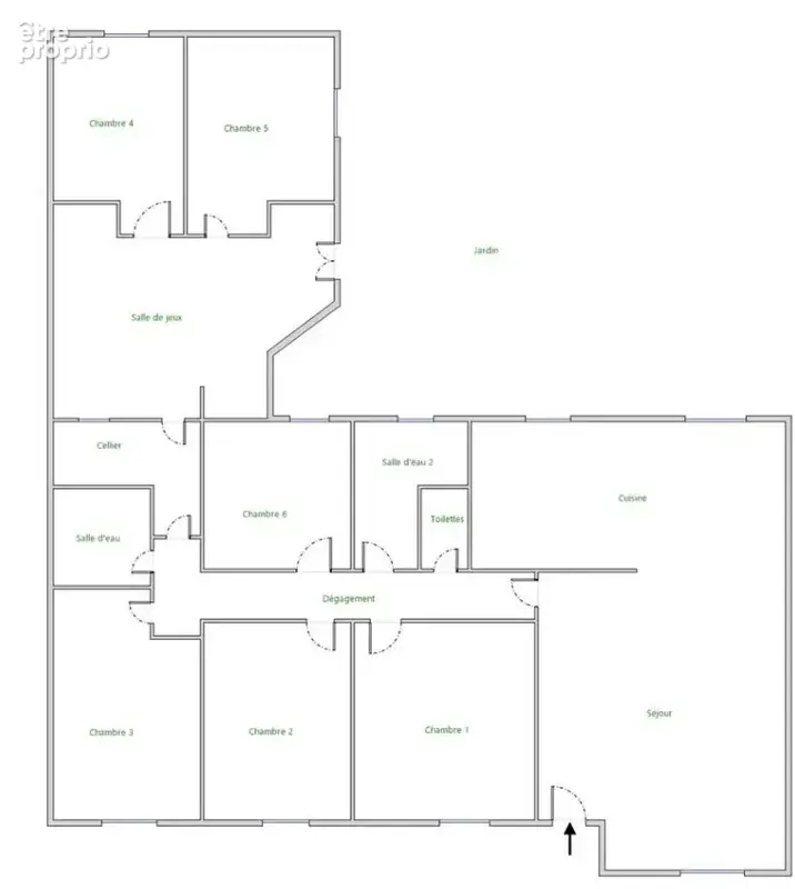 Maison de plain-pied - six chambres - jardin clos - en impasse - 148 m2 - photo 23