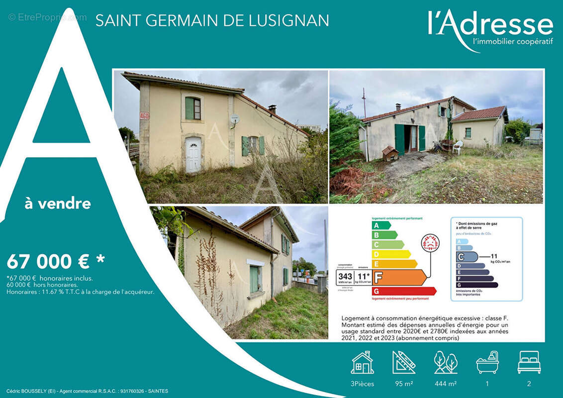 Maison à SAINT-GERMAIN-DE-LUSIGNAN