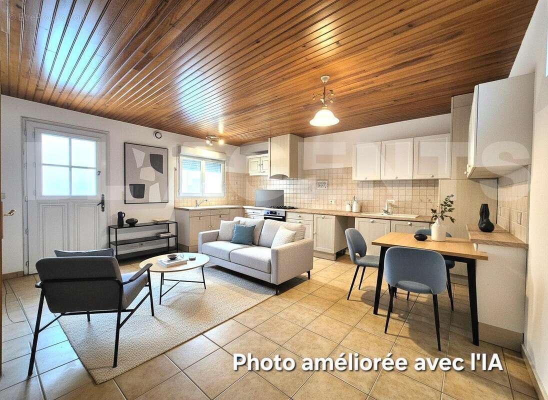 cuisine salon retouchés - Maison à NEBIAS