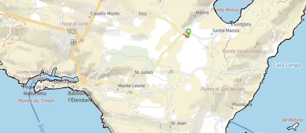 Terrain à BONIFACIO