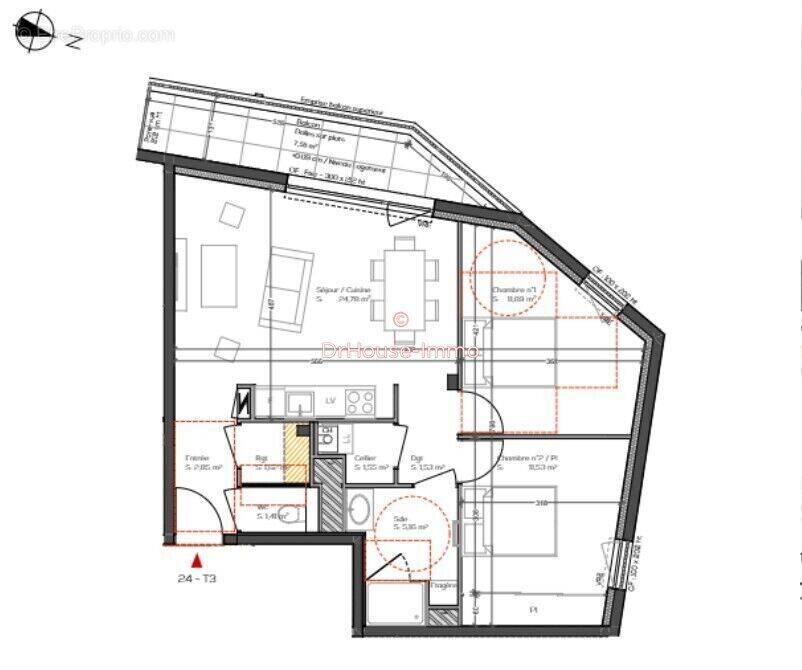 Appartement 62 m² à Vannes  - photo 5