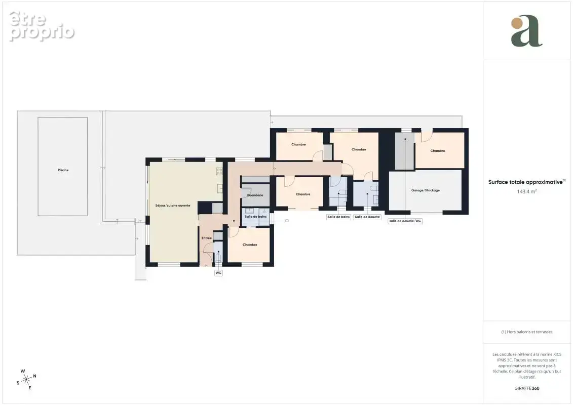 Maison haut de gamme - DPE B - Vue dégagée - Climatisation réversible -  Rénovation 2025  - Piscine - Pornic - Route de la Colin - photo 15