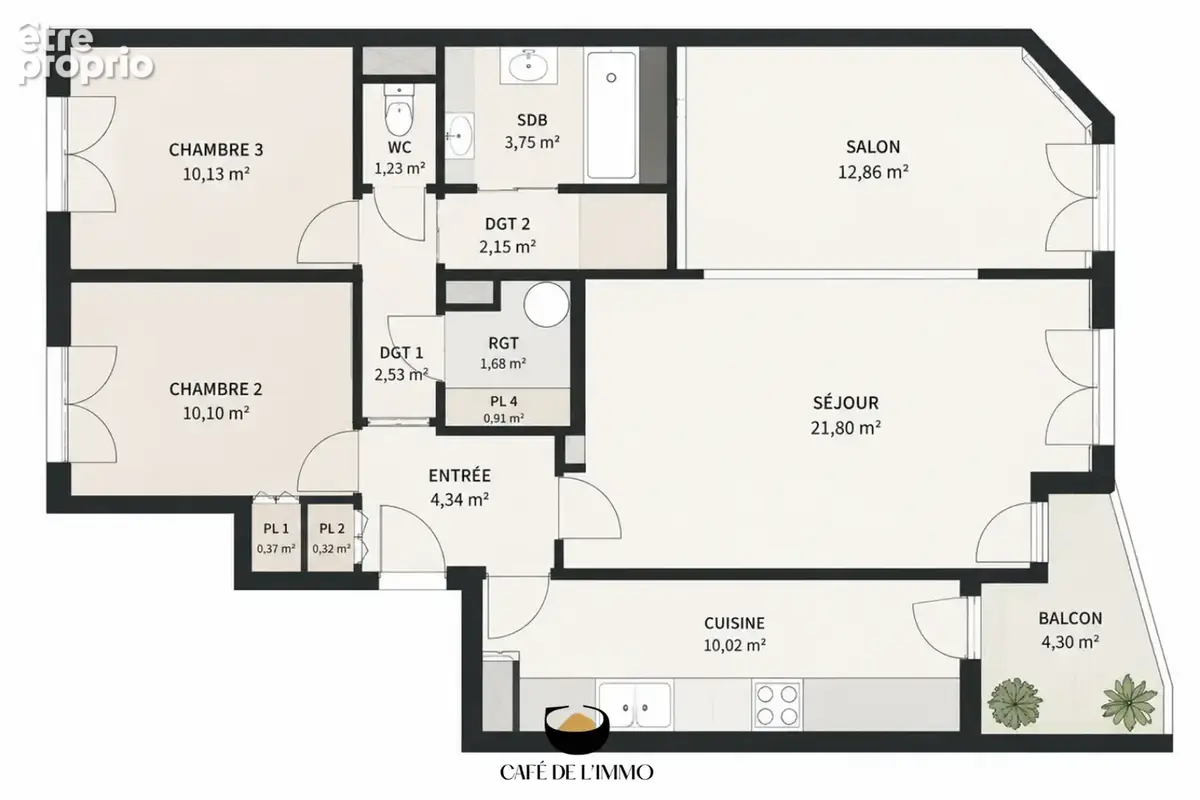 Ile Saint-Germain - Appartement 4p Familial - photo 13