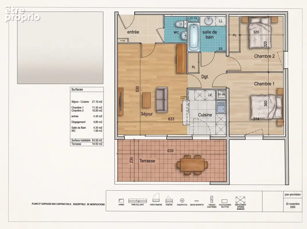 LE CRES (34) Appartement T3 64 m2 + Terrasse 15 m2 - photo 4