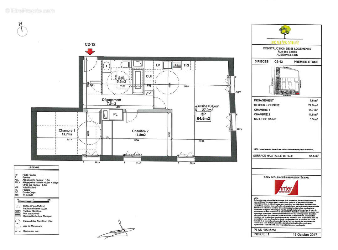 Appartement à AUBERVILLIERS