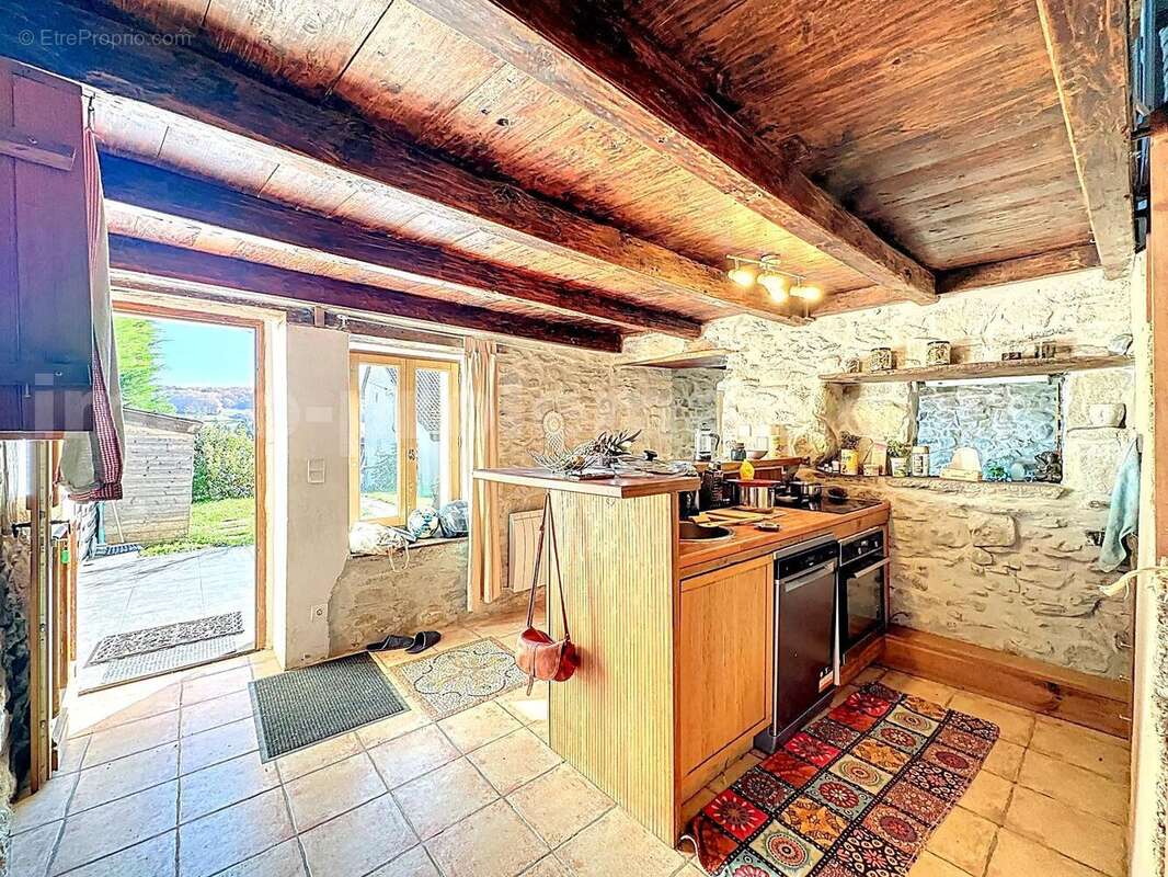 MAISON_calme_jardin_Monnetier-Mornex_lumineux_grande_luminosité_magnifique_très_belle_prestations__proche_frontière_suisse_genève_ceva_volumes_exterieur_séjour_jardin_vue_cuisine_ - Maison à MONNETIER-MORNEX