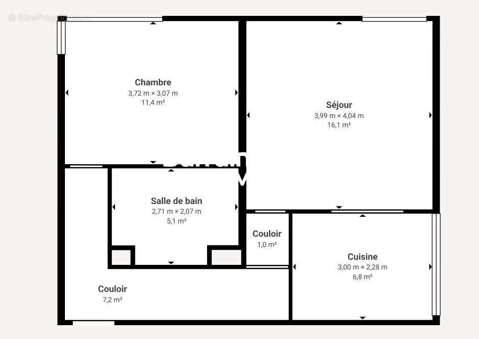 A vendre - barraine immo - appartement t2 - brest kerinou - ascenseur - photo 15