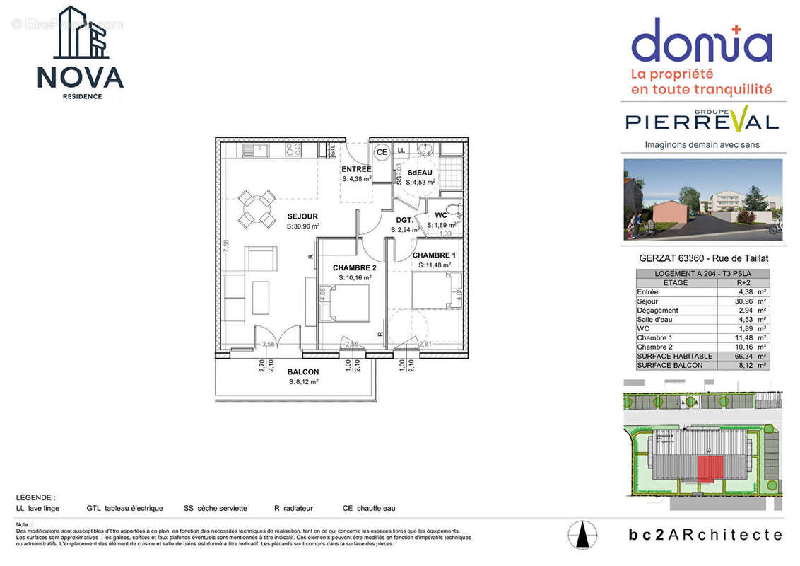 Appartement à GERZAT