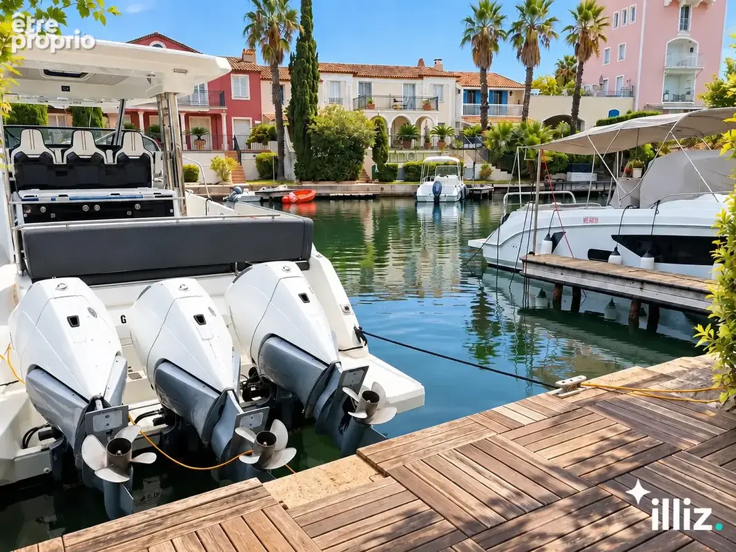 Port Grimaud 3, Amarrage privé 13x4 m et parking réservé - photo 3