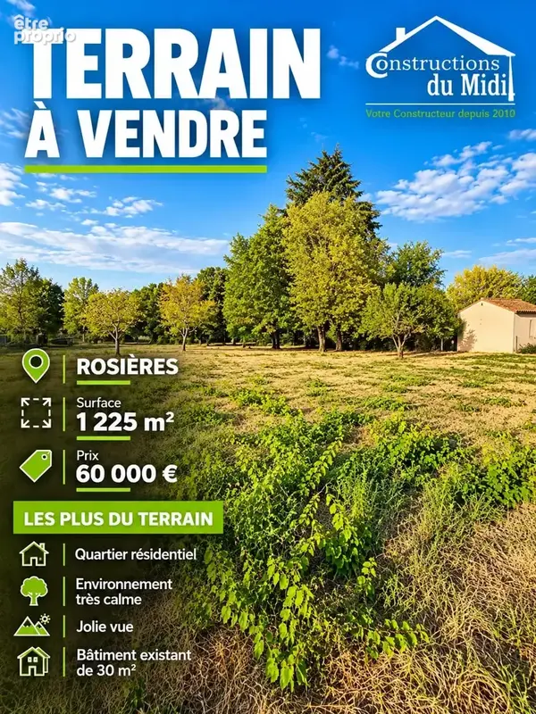 Terrain à ROSIERES