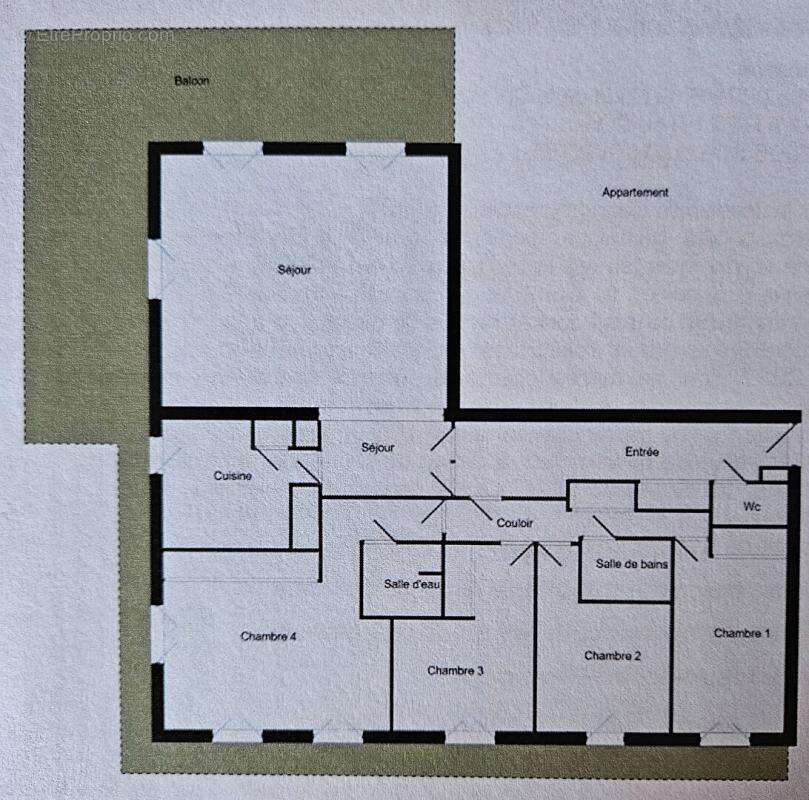 Appartement Segre 5 pièce(s) 142 m2  4 chambres, plain pied avec terrain - photo 14