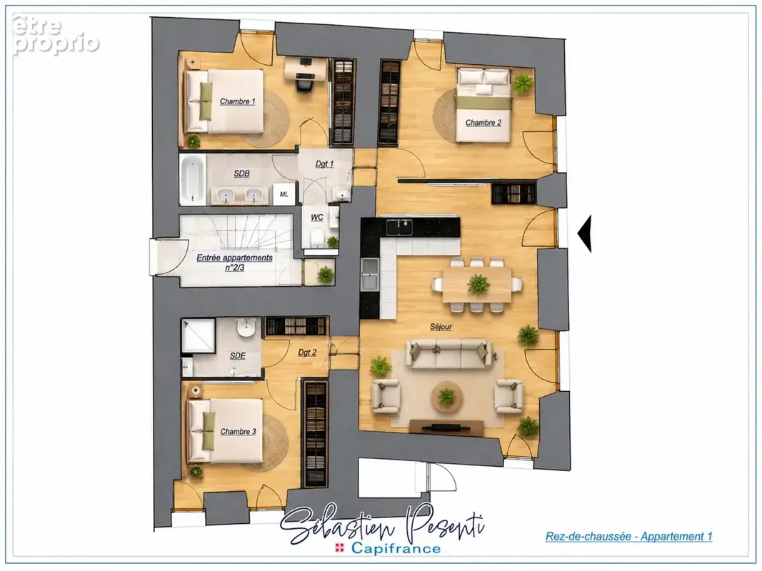 Sévrier – t4 rénové – 3 chambres - photo 3