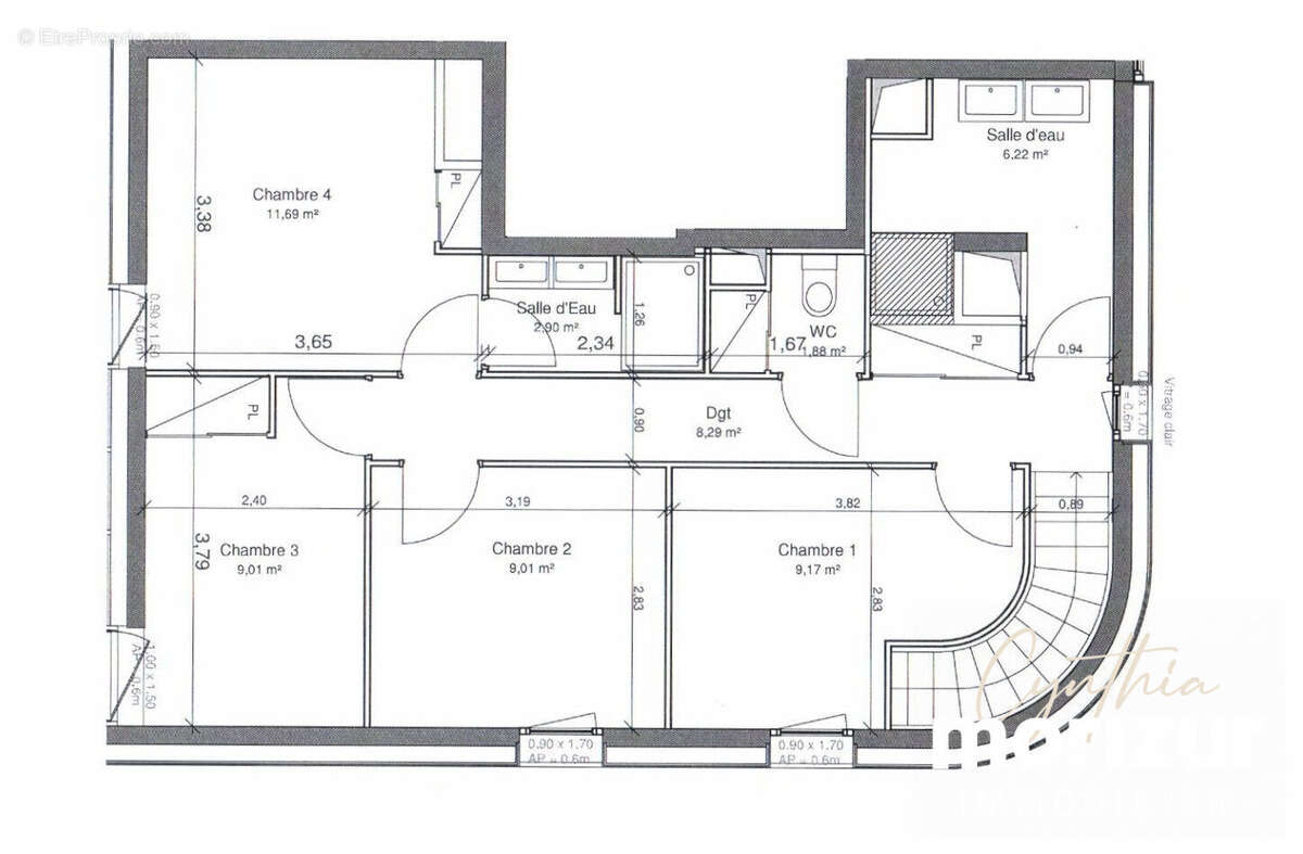 Plan Etage - Appartement à LORIENT