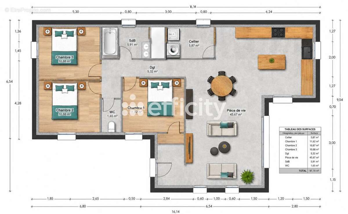 Maison 98 m² à Talmont-Saint-Hilaire  - photo 3