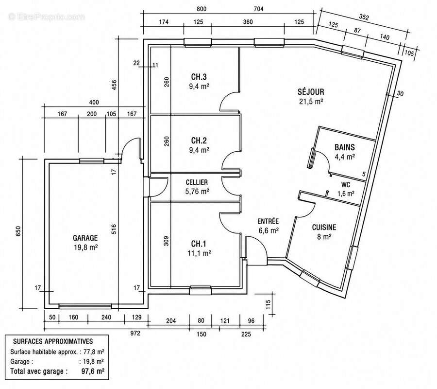 Maison Charron 4 pièce(s) 78 m2 sur parcelle 460 m2 - photo 13