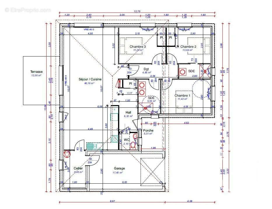 Maison 109 m² à Baziege  - photo 10
