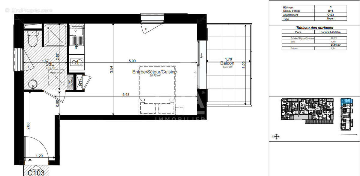 Appartement à LA RICHE