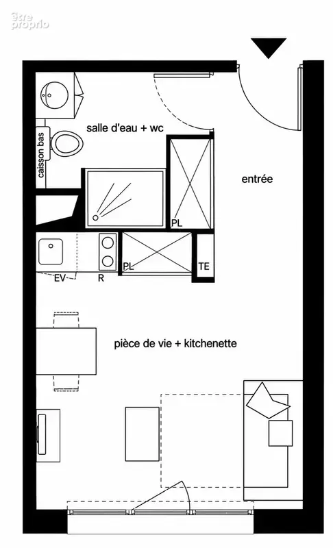 Studio quasi neuf avec salle de gym et équipement communs - photo 5