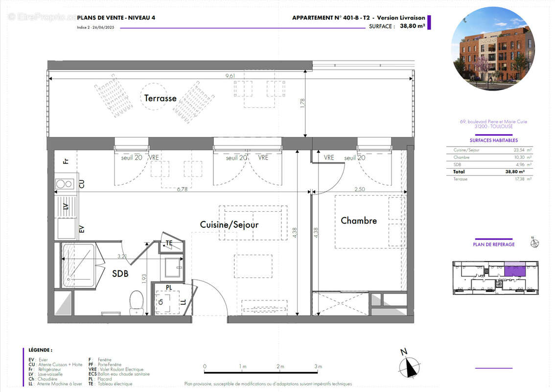 Appartement à TOULOUSE