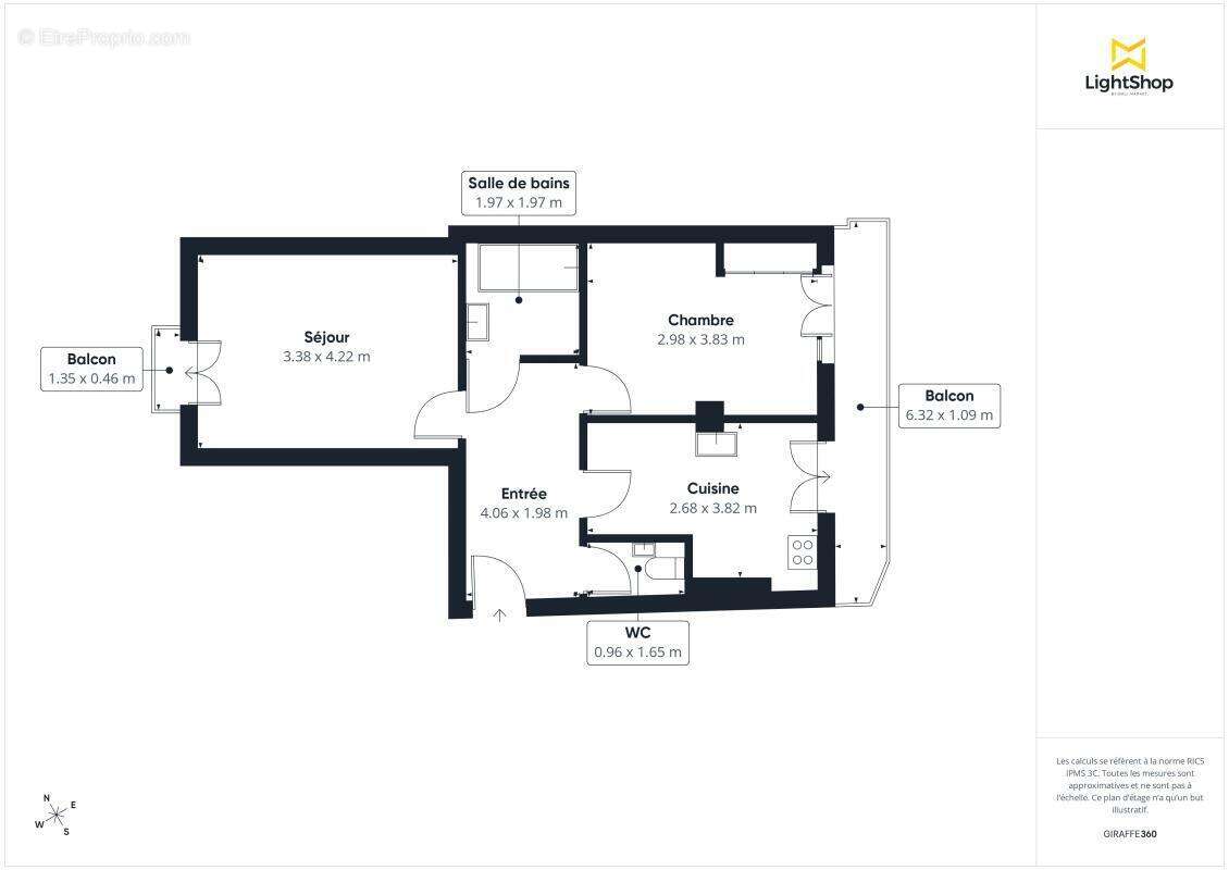 Appartement 2 pièces 48 m² avec balcon - Mirabeau, Paris 16ème - photo 3