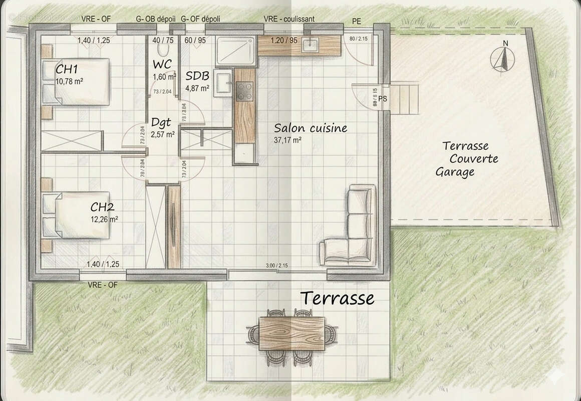 Maison plain-pied RE 2020   2 chambres, terrasse sud et prestations modernes à Camaret-sur-Aigues - photo 10