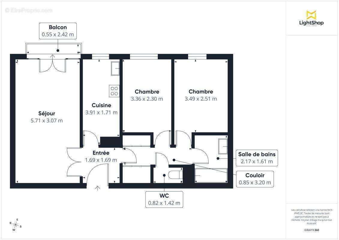 Appartement 3 pièces de 57 m² avec vue dégagée et parking - Rue Du Général Leclerc, Créteil - photo 16