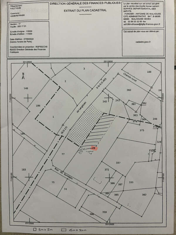 Terrain à UEBERSTRASS