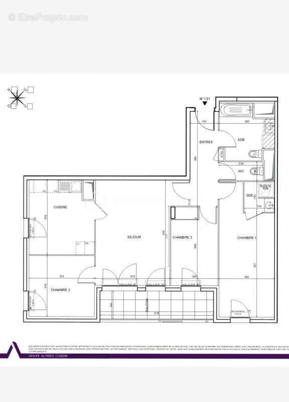 Appartement 4 pieces 88m2 avec 3 chambres & balcon - photo 14