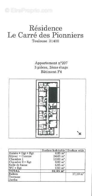 Appartement à TOULOUSE