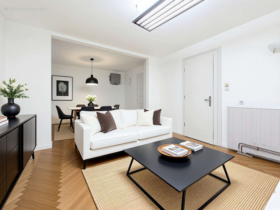 Séjour (Salon-Cuisine) modifié - Appartement à LA WANTZENAU