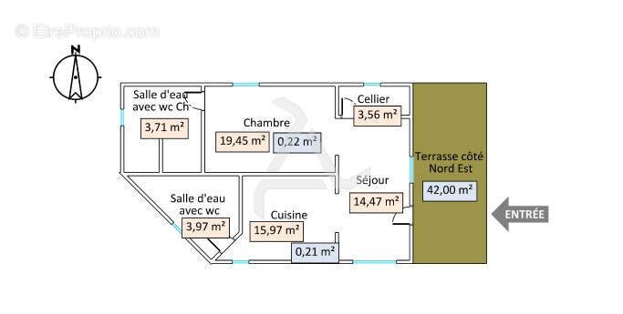 Appartement t2 de 61 m2 dans petite copropriété de charme à 20min de porto-vecchio - photo 20