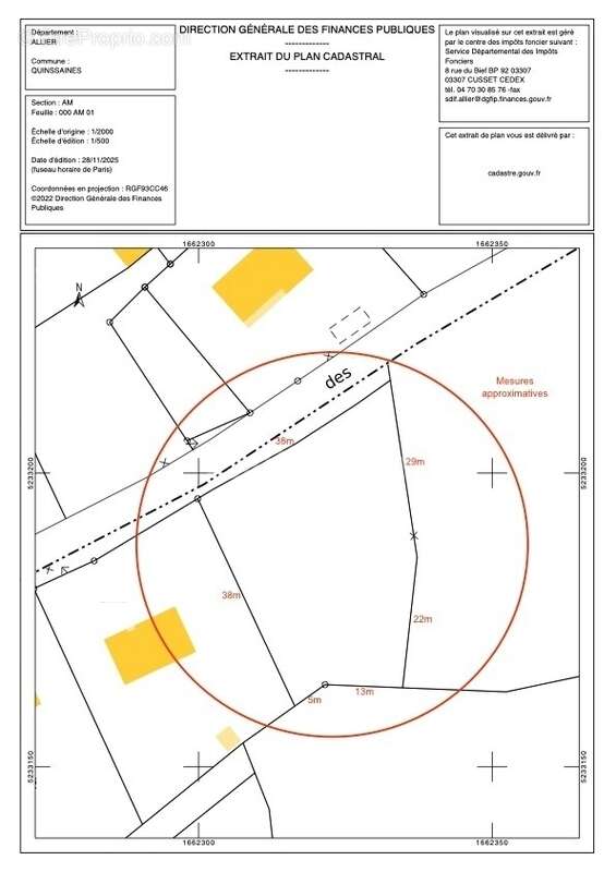 Terrain à QUINSSAINES