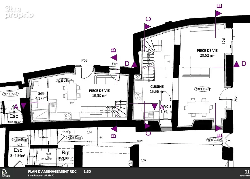 Vif plateau a amenager dans une maison 129.56 m2 - photo 13
