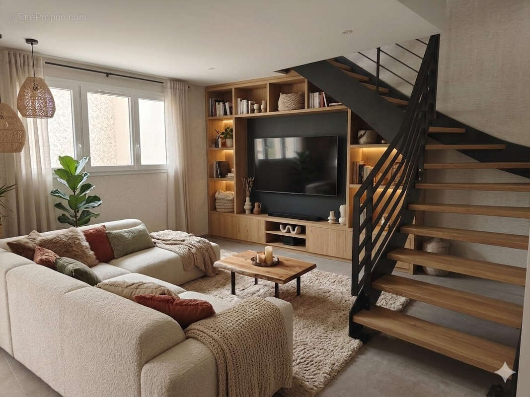 A vendre appartement duplex T4 climatisé centre-ville BELLEY. - photo 9