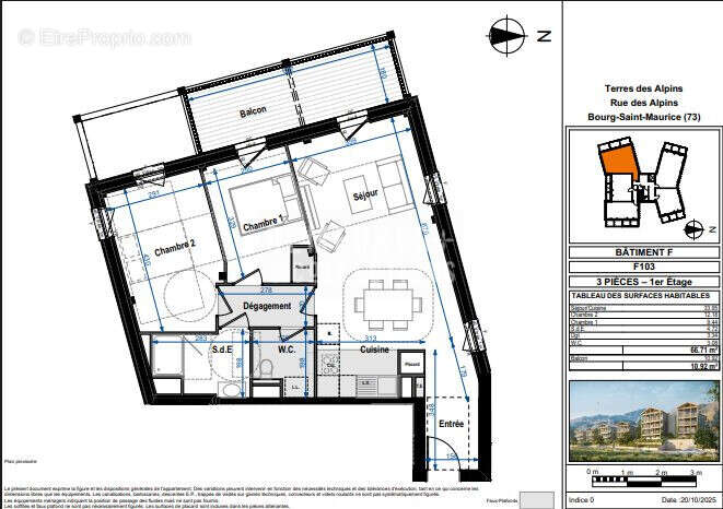 Appartement à BOURG-SAINT-MAURICE